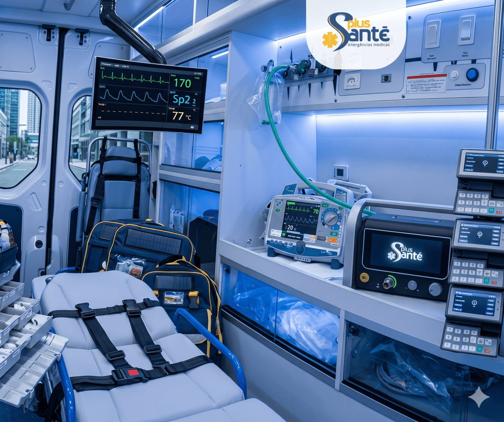 Ambulância particular com mais de 400 itens de sobrevivência. Ambulâncias completas e prontas para atender.