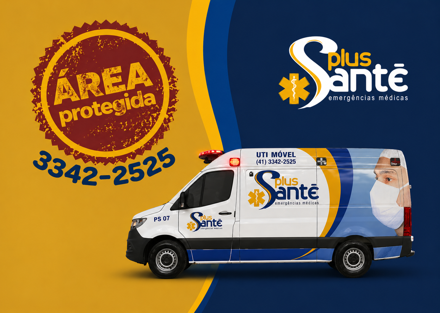 área protegida ambulância Plus Santé
